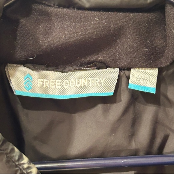 Free Country Women's Black Down Puffer Vest - Size 2XL Pockets - Picture 6 of 8
